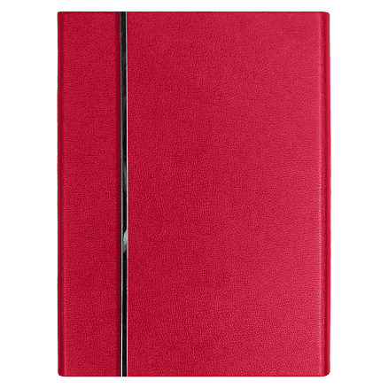 Ежедневник Alfa Bird Petrus A5, красный, недатированный, в твердой обложке с металлическим элементом