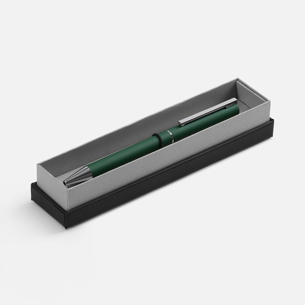 Ручка шариковая Blade Soft Touch в футляре, зеленая