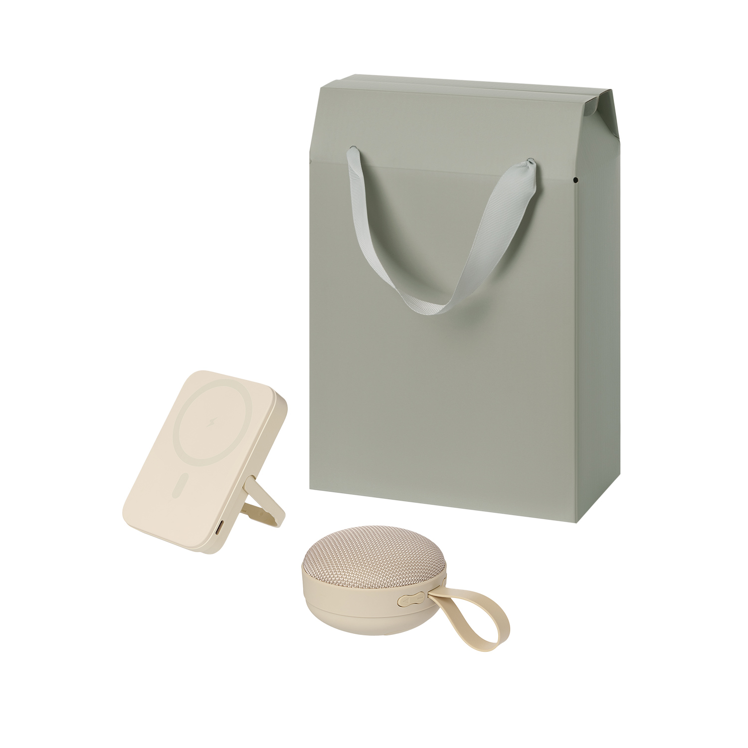 Подарочный набор Сэнд, Юнион (Sand, Union), бежевый (колонка, аккумулятор)