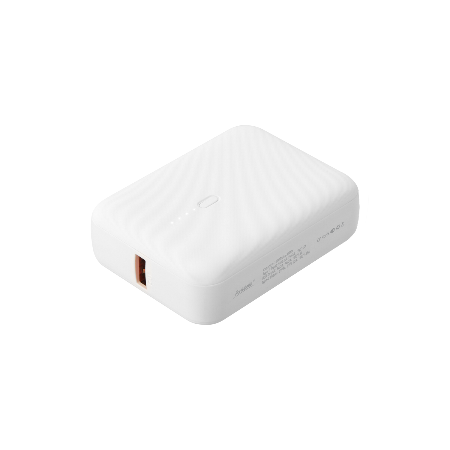 Внешний аккумулятор с функцией быстрой зарядки Формула (Formula) 10000 mAh, белый